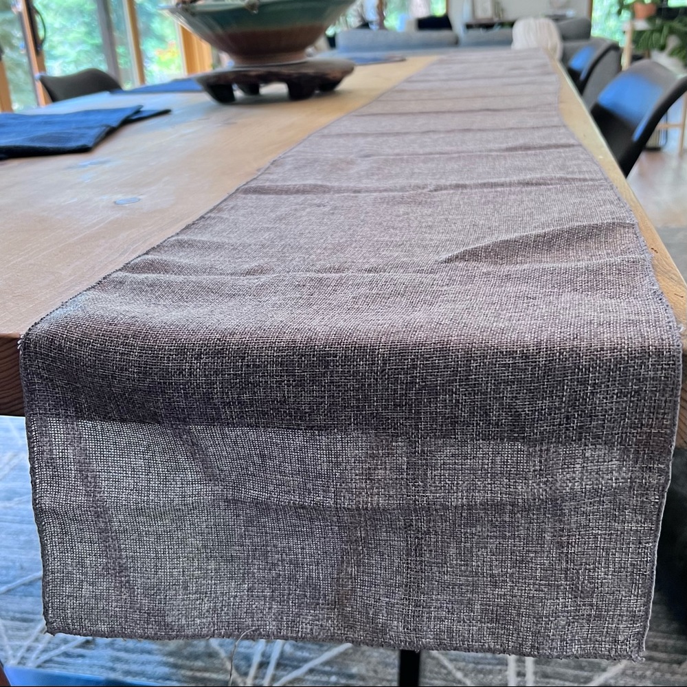 Set of Six (6) Burlap Gray Table Runners Perfect for Wedding or Event